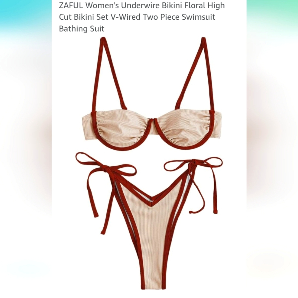 ZAFUL 2-piece Bikini Swimsuit Set,  Size Medium(6) NEW